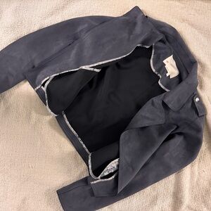 Anthropologie Charcoal Leather Jacket